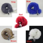 Длинный анальный хвост с белой лисицей, аксессуары для женщин и мужчин, анальная трубка, игрушки с анальной пробкой, Анальная пробка, ролевые игры, секс-игрушки, AS046