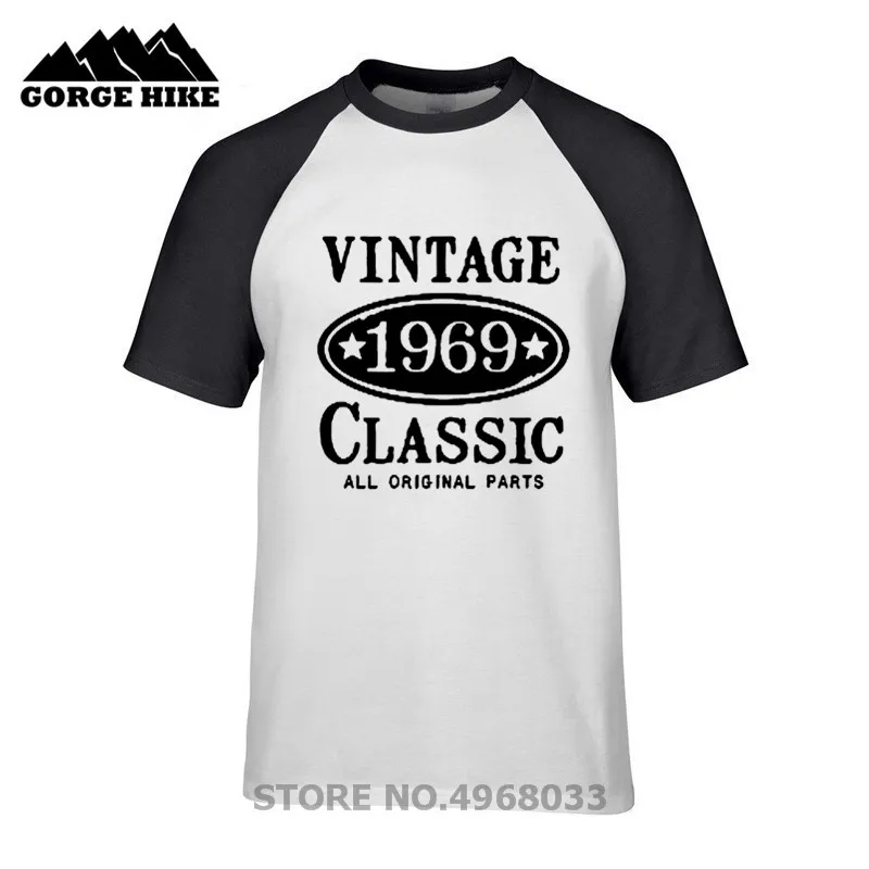 2019 Trend Tshirt 1969-vintage-classic Inspired Design 50th Birthday Gift T-Shirt for Men Round Neck 100% Cotton Clothes T Shirt | Мужская