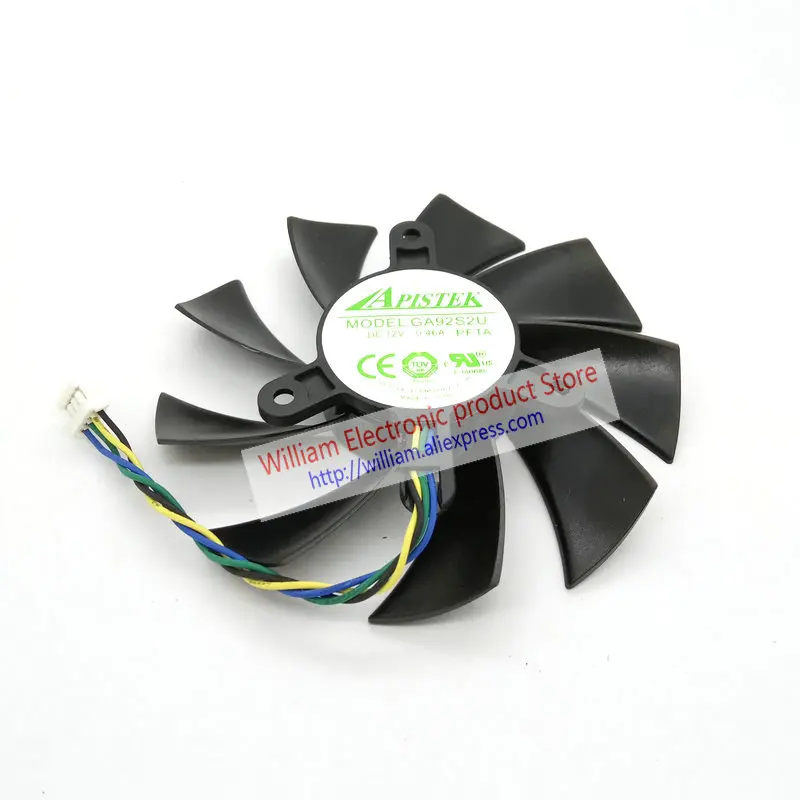 Новый оригинальный GA92S2U PFTA DC12V 0.46A для ZOTAC GTX 1070Ti 1080Ti мини вентилятор охлаждения