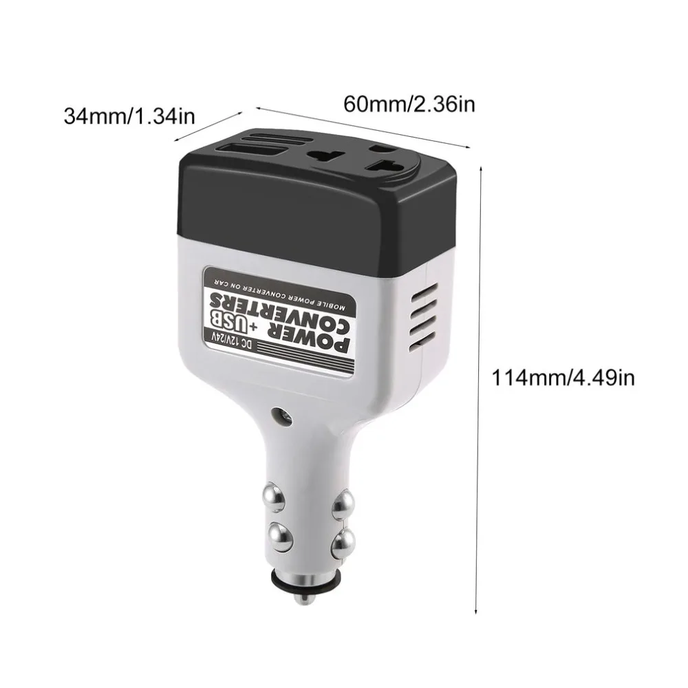 Новинка 2019 автомобильный адаптер инвертора питания DC 12/24 V к 220 V/USB 6 Автомобильное