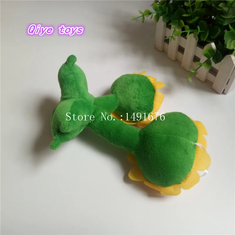 

16cm PP Cotton Plants vs Zombies Twin Two Heads Sunflowers Lovely Plush Stuffed Toy Kids Gift