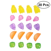 20pcspack nontoxic multicolour cute fruit ice cubes cooling tool fruit reusable 3d ice cubes for wine drink beverage