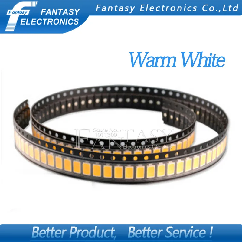 200 шт. 5730 0 5 Вт-150Ma 50-55lm 3200K теплый белый светильник SMD 5630 Светодиодный диоды для