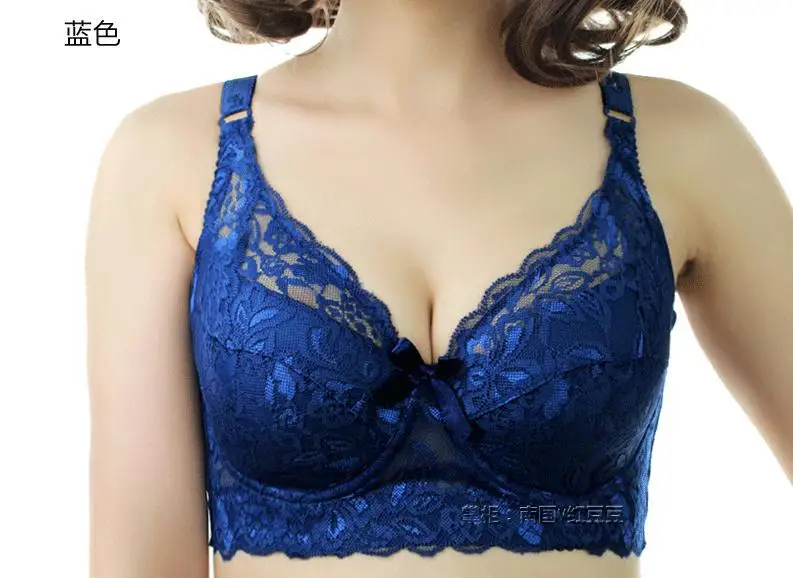 Новинка Бюстгальтеры больших размеров кружевной тонкий бюстгальтер пуш-ап для