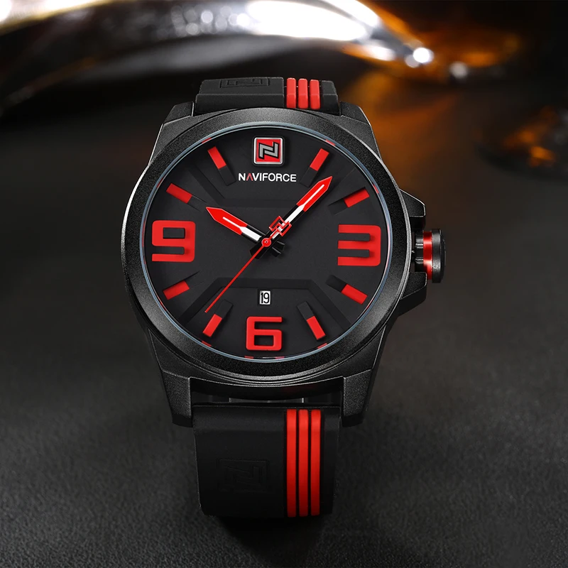 NAVIFORCE Лидирующий бренд мужские часы спортивные кварцевые модные повседневное