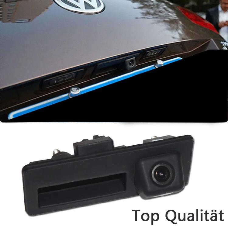 Для CCD Audi A4 S4 A5 S5 Q5 A6L A8L VW Tiguan Toureg Octavia Porsche Cayenne 958 Автомобильная задняя парковочная камера заднего вида с ручкой багажника