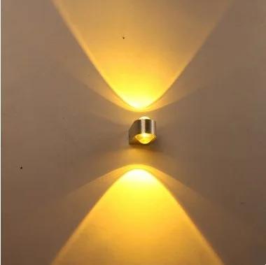 2 Вт светодиодный настенный светильник Настенный кристалл выпуклая линза AC85-265V с