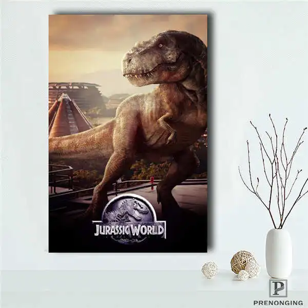 Canvas Poster Холст постер из шелковой ткани Парк Юрского периода фильм на заказ бумага Классическая картина принты в стиле ретро Плакаты Плакат домашний декор@ 190414-S-1 - Цвет: Canvas Poster