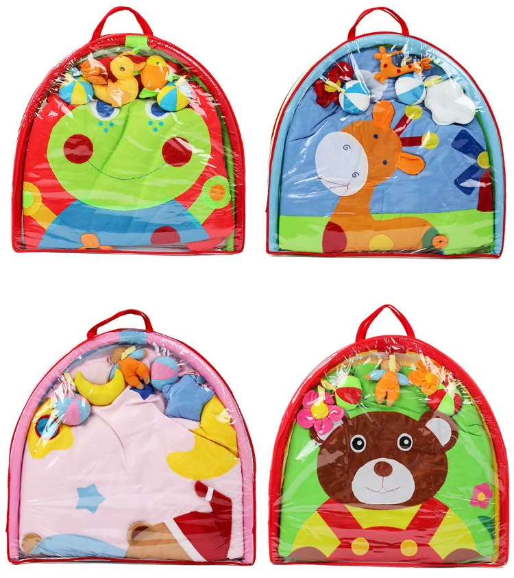 Мягкий детский игровой коврик 90 см с мультяшными животными для младенцев Детский