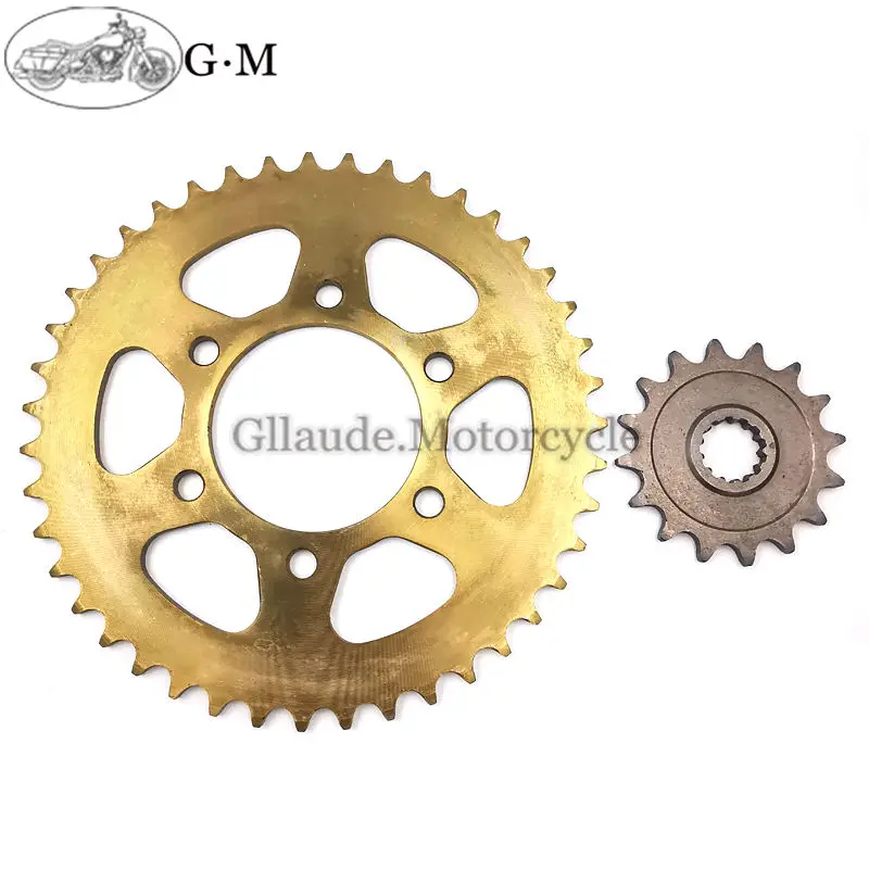 1 set Chian Sprocket 520 цепи передние и задние звездочки шестерни от 16 до 43 зубы для Kawasaki ZX6R ZX600 2007- ZX-6R ZX636 2013- KLE650 Versys 07-19 - Цвет: 1 set Chian Sprocket