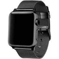 fohuas milanese loop for apple watch series 5 3 2 1 replacement bracelet band iwatch stainless steel strap buckle with connector