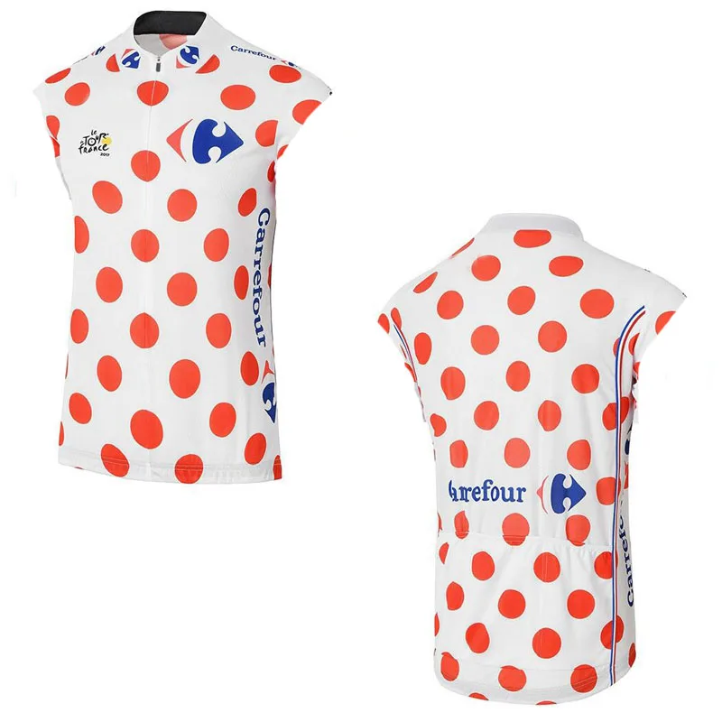 Акция Популярные 2017 Тур Франция езда на велосипеде Джерси без рукавов Майо