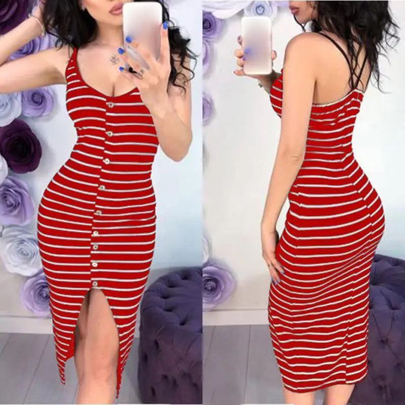 2018 Новое Женское богемное сексуальное платье без рукавов с v-образным вырезом