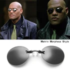 Солнцезащитные очки Мужские без оправы, классические винтажные аксессуары для косплея, в стиле морфеуса, Матрица, без оправы