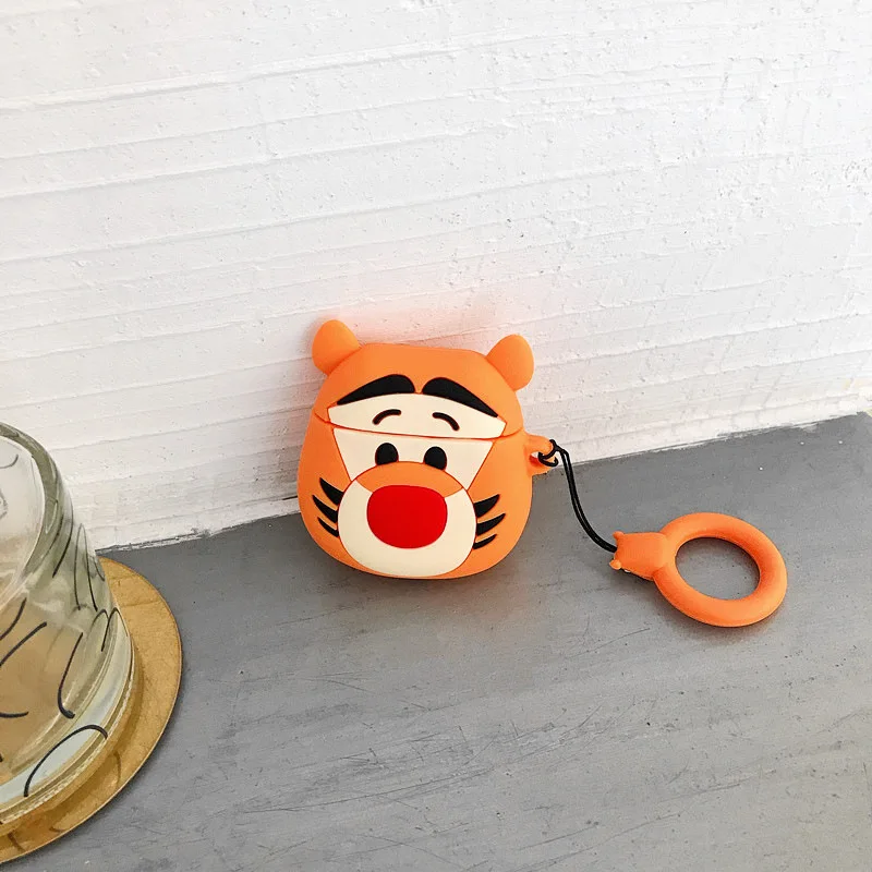 G Чехол для наушников с изображением щенка из мультфильма, Bluetooth, для Apple AirPods, силиконовый чехол для зарядки наушников s, для Airpods, Earpods, кольцевой ремешок, крышка - Цвет: G