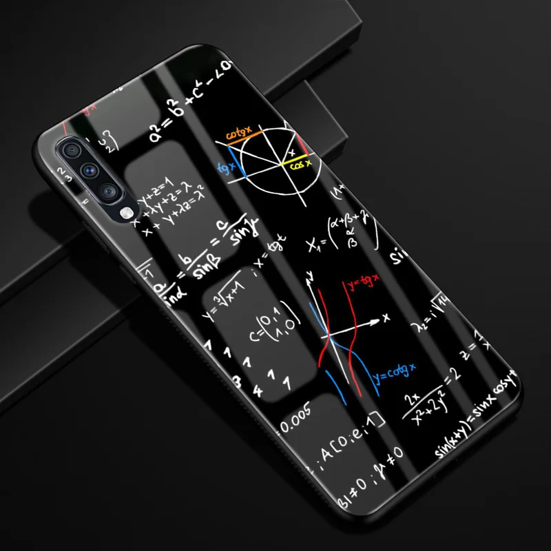 Белый Чехол для samsung A70, жесткая задняя крышка из закаленного стекла с рисунком для samsung Galaxy A70 A50 A80 A40 A30 A10 A 70, мягкий чехол из ТПУ - Цвет: Белый