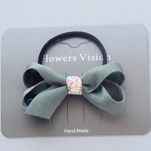20 ring dark green Тканевые заколки для волос, эксклюзивная ткань, заколки для волос, детские головные уборы для девочек, аксессуары для волос - Цвет: 20 ring dark green