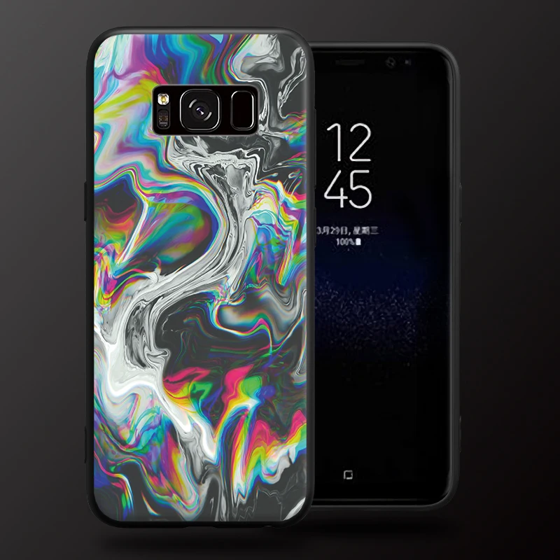Эстетические удобные живописи тушью Pattern для Samsung Galaxy S6 S7 край S8 S9 Plus Note 3 4 5 8 9 Жесткий чехол для телефона