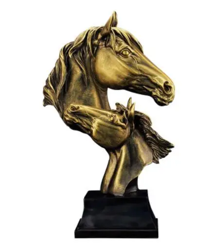 

Домашняя гостиная искусственное украшение лошадь для успешной реалистичной полимерной скульптуры ремесла статуя для дома