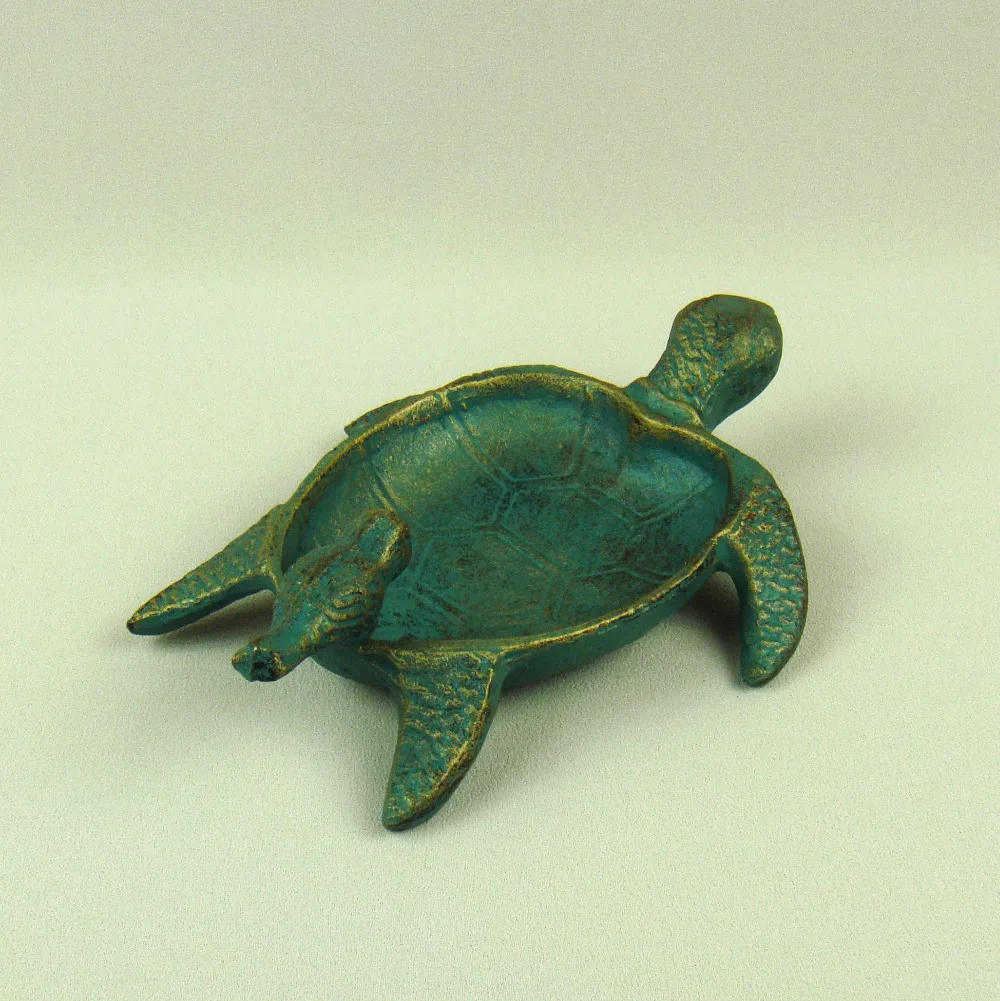 Античная бронзовая тарелка в форме черепахи декоративная медная птица лоток