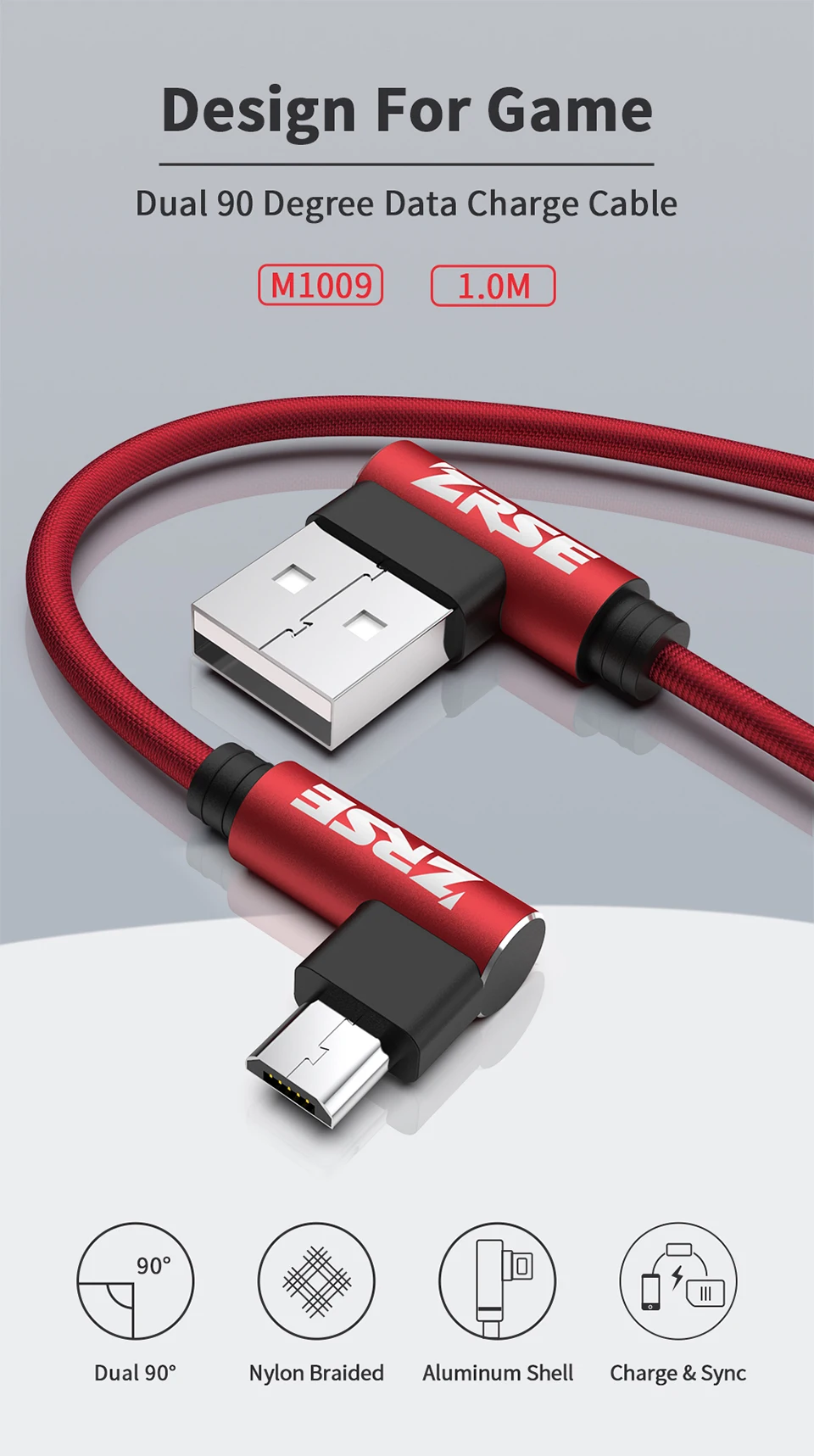 ZRSE 3 м 2 м 1 м Micro Usb кабель для samsung Galaxy j7 j5 s7 90 градусов локоть синхронизации данных Быстрая зарядка Usb кабель Xiaomi Redmi