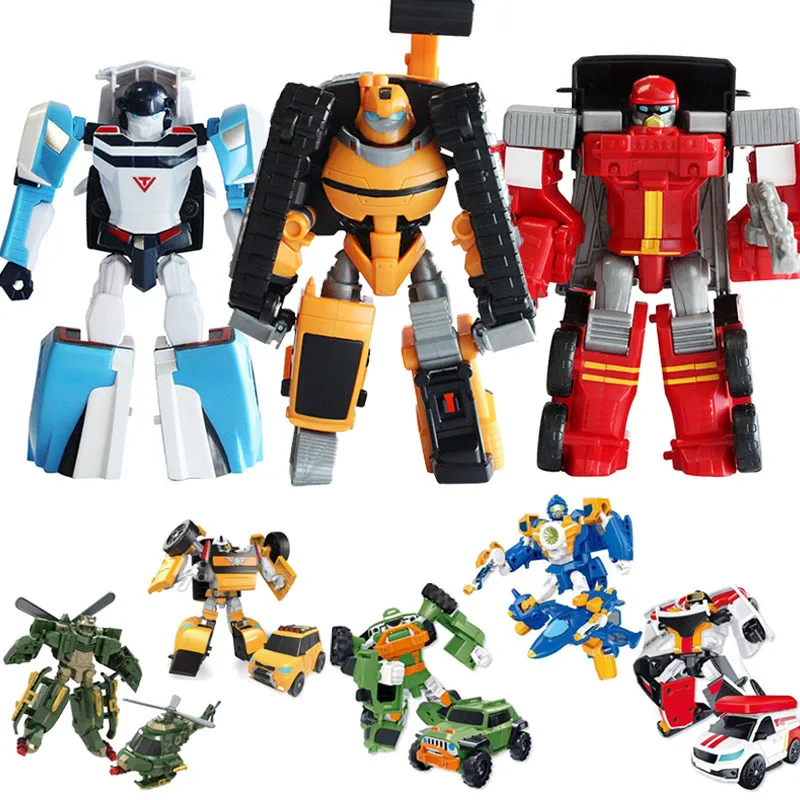 Робот-робот Tobot Brothers, мини-костюм, комбинированный деформированный автомобиль, серия трансформаций, игрушечный автомобиль, вертолет, самолет