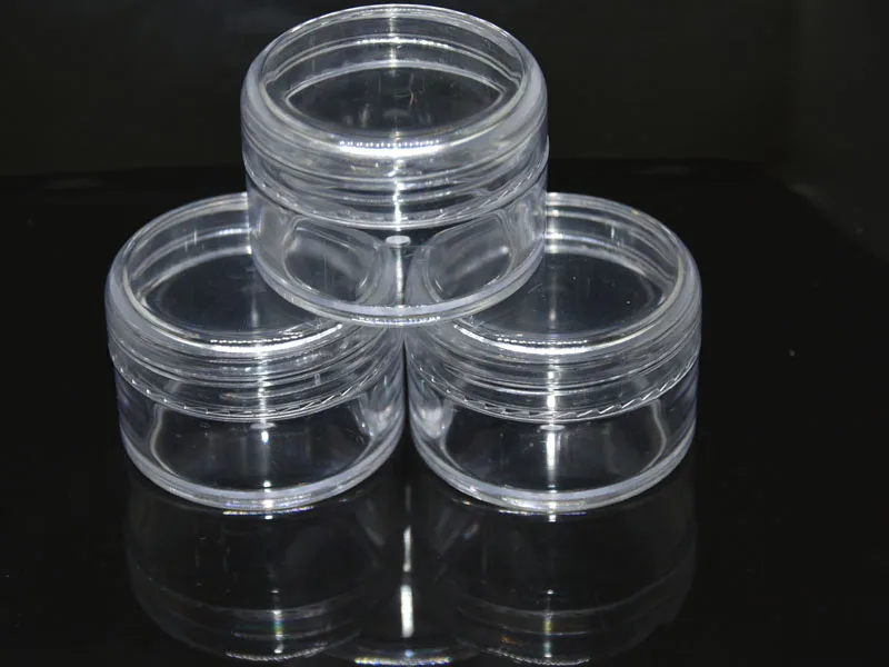 

20g X 100 empty small plastic bottle jars containers with transparent color for storage,clear cream tin for skin cream nail art
