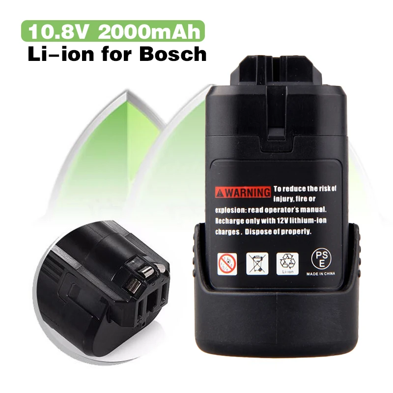 Литий ионный аккумулятор 10 8 в 2000 мАч для инструментов Bosch 2 607 336 013 014 BAT411 PS10 Φ PS40