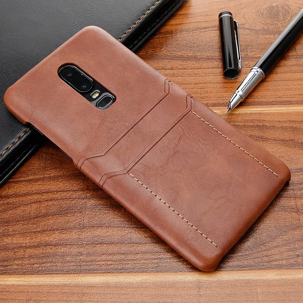 Чехол с держателем для карт для Oneplus 6 6t 7pro, роскошный кожаный чехол-кошелек с защитой, тонкая жесткая задняя крышка для One Plus 6 6t 7 Pro Oneplus6 12