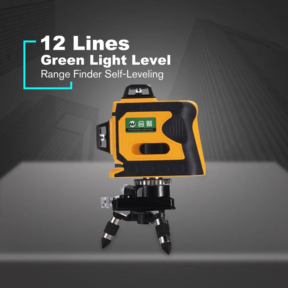 12Lines 3D Laser Level Range Finder Self-Leveling 360 Horizontal And Vertical Cross Super Powerful Green Beam Line | Инструменты