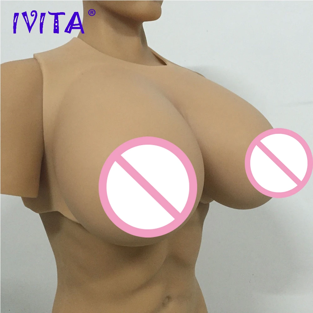 Реалистичная силиконовая грудь IVITA 13 кг искусственная для мужчин Искусственная