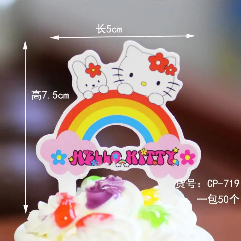 10 Sets Colorful Baby Shower Happy Birthday Cake Topper Decoration Girl Kidsroom Cupcake Paper Party Favors Anniversaire Enfant | Дом и сад
