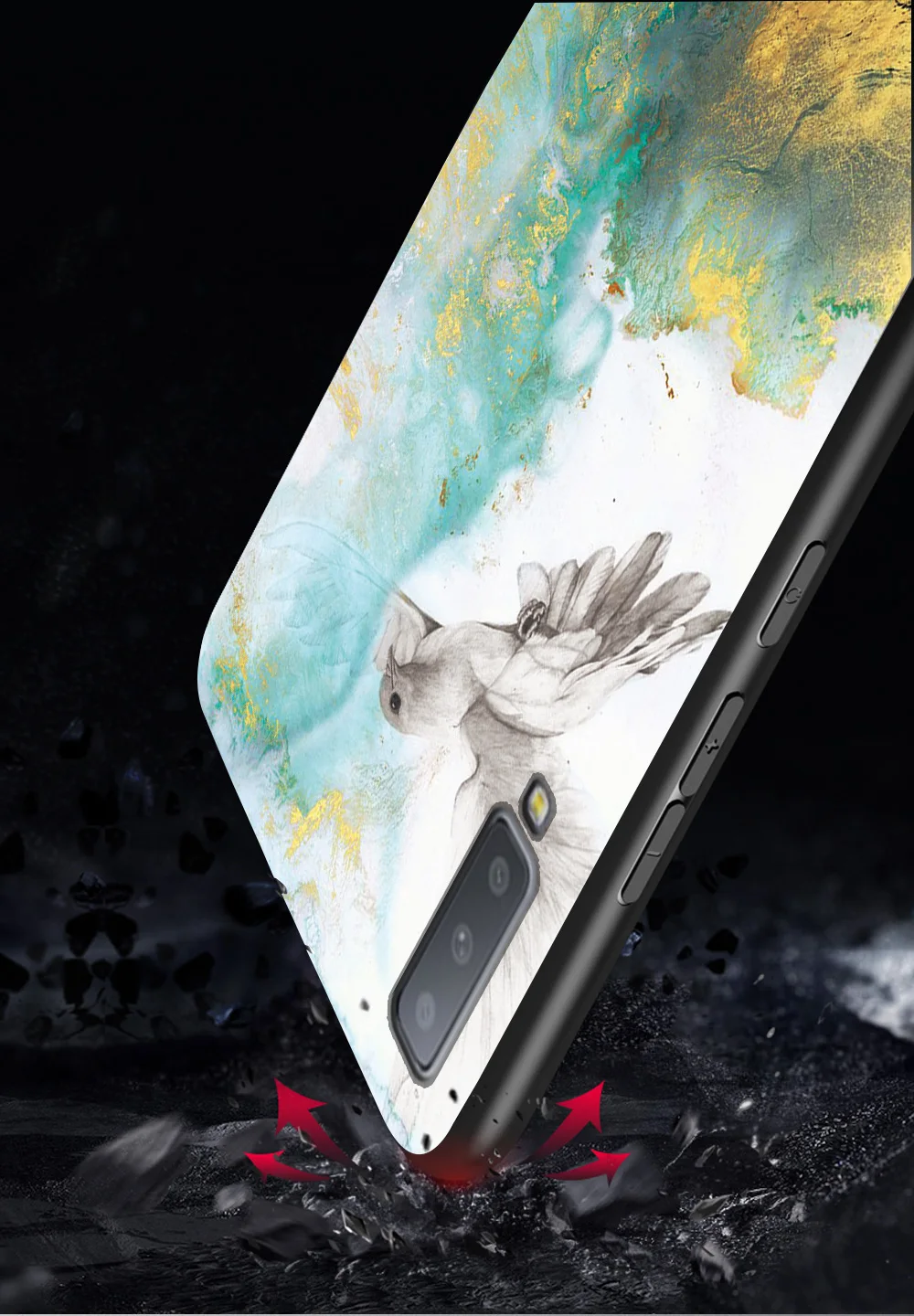 Для Samusng Galaxy S10E S10 S9 S8 J4 J6 Plus Note 9 8 M10 M20 мраморная защитная пленка из закаленного стекла класса люкс чехол для телефона для A7 A9 чехол Крышка