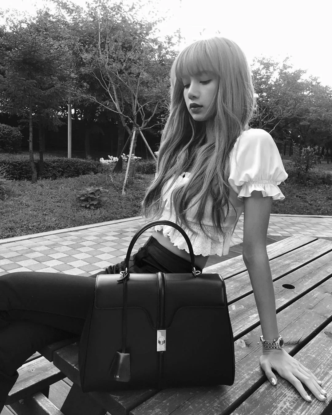 

Блузка женская Kpop, с принтом в виде листьев лотоса, на одно плечо