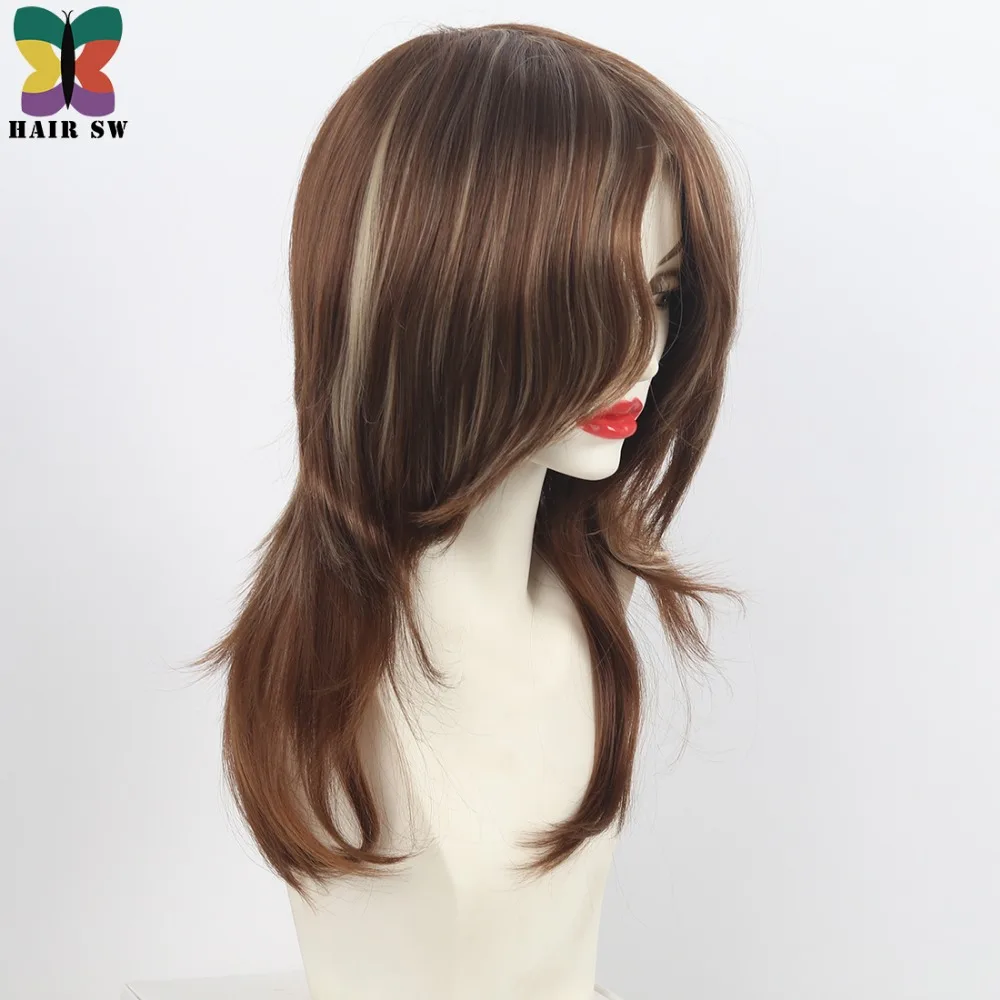HAIR SW длинный прямой синтетический парик с боковой челкой блонд выделяет