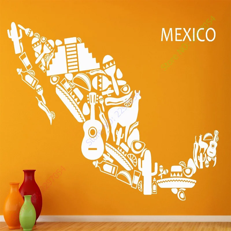 

Free Shipping Wall Stickers Vinyl Decal Mexico Mexican Latin America Cool Decor 98x142cm