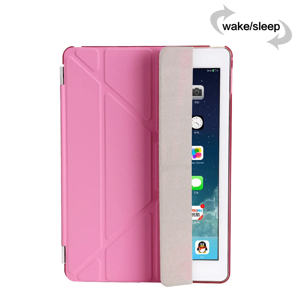 Ультратонкий чехол книжка для iPad Air 2 нескользящий защитный подставка с
