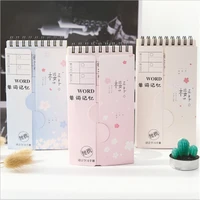4pcsset vocabulary memory notebook words memory notepad for student english study word sketchbook caderno memo book notepad