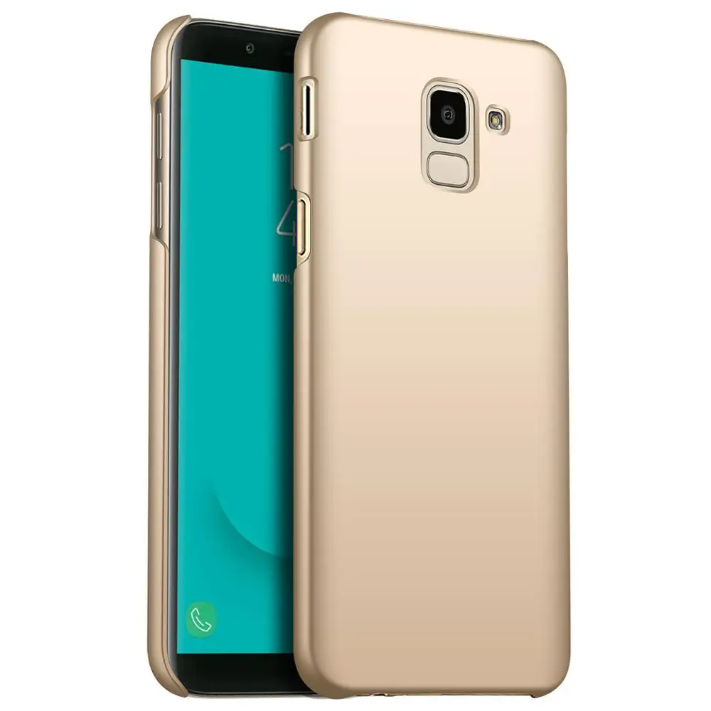 Gold Крышка чехол для samsung Galaxy J6 J8 J4 J7 роскошный жесткий матовый чехол для телефона чехол для samsung j3 J5 J7 j2Core - Цвет: Gold