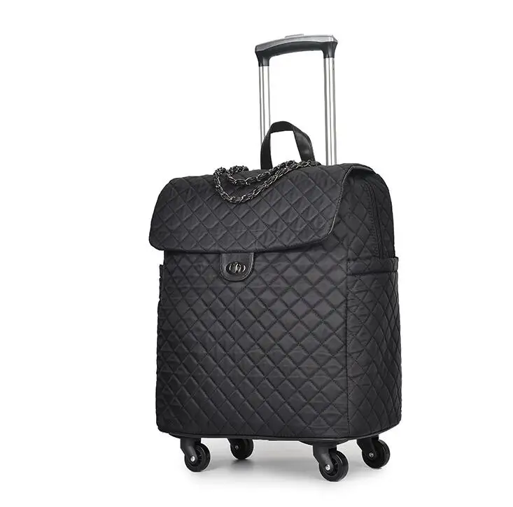 Brand Women Wheeled Luggage bag Cabin travel Trolley Bags on wheels rolling luggage bag for woman Trolley Suitcase wheeled Bags