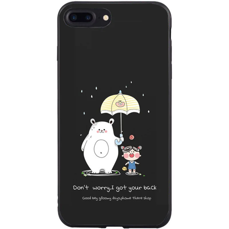 Case For iPhone X XS 8 7 PLUS 6 S Universe Pink Rabbit White Bear cases Capa s Capinha 5 se fundas soft tpu |