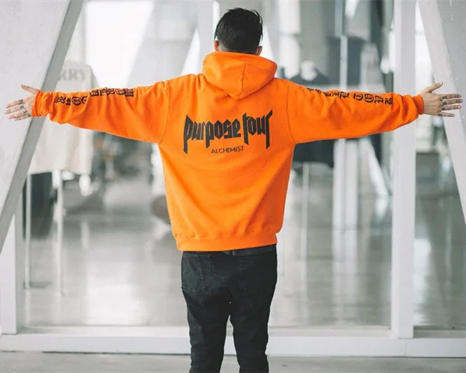 STAFF 2018 новый хлопок оранжевый письмо Kanye West назначения Хип Хоп Скейтборд