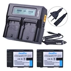 Аккумулятор 1860 мА ч, 2 шт., DMW-BLF19, DMW-BLF19E, DMW-BLF19PP, BLF19, двойное быстрое зарядное устройство с ЖК-дисплеем для Panasonic Lumix GH3, GH4, GH5