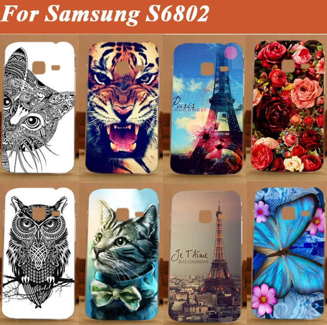 Новый чехол с рисунком Жесткий накладка типа сделай сам для samsung Galaxy Ace Duos S6802 Мода