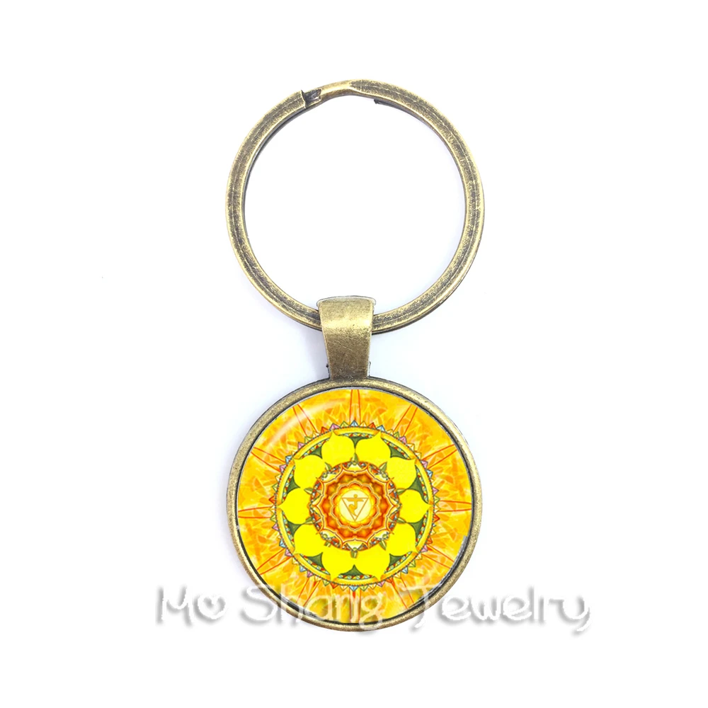 Om Ohm Aum Namaste символ йоги брелок для ключей очаровательный яркий красочный логотип