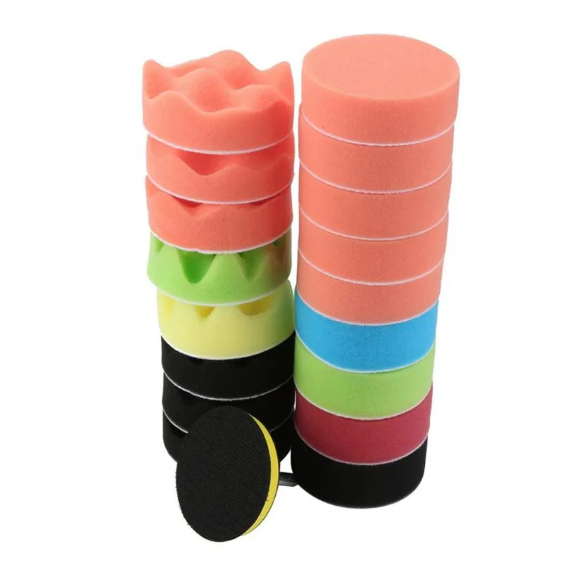 Набор для полировки автомобиля Car-styling 18 штук 3 дюйма спонжевых полировальных подушек с инструментом для поддержки Car Polisher Backer Tool td906, доставка на дропшиппинг.