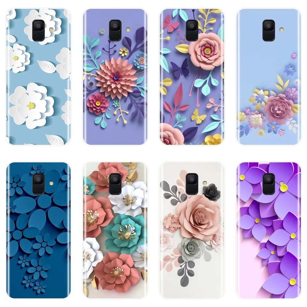 Мягкий силиконовый чехол из ТПУ для Samsung Galaxy A6 A7 A8 2018 A3 A5 2016 2017 задняя крышка с