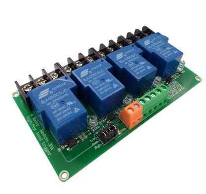 10 шт. четыре 4 канальный релейный модуль 30A с Оптрон 5v поддерживает высокий и