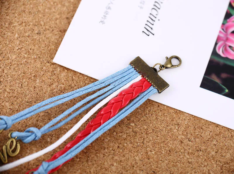 Ручной работы Бесконечность DIY любовь очарование музыка Кожаный Плетеный