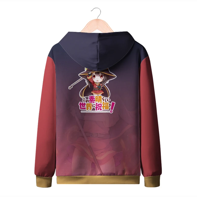 KonoSuba Божье благословение на этот чудесный мир Megumin Aqua куртка с капюшоном косплейный костюм с капюшоном Толстовка в уличном стиле